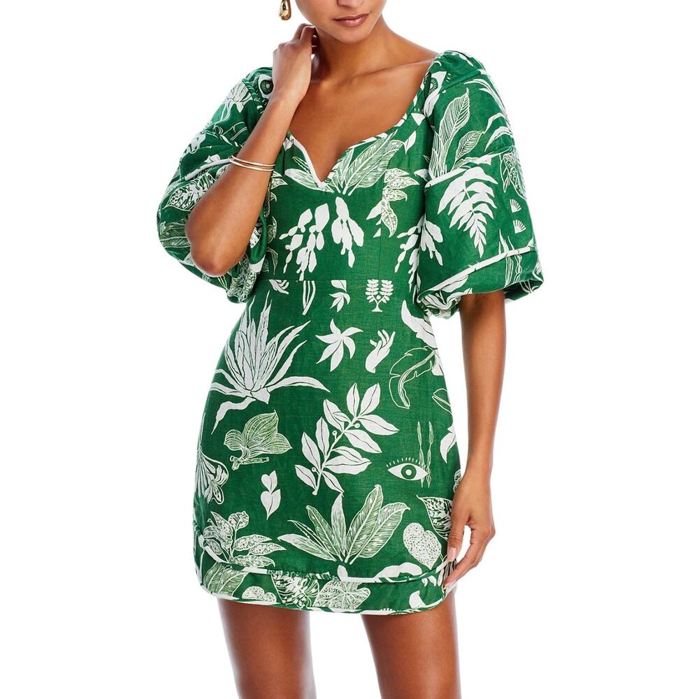 Farm Rio Forest Soul Linen Mini Dress